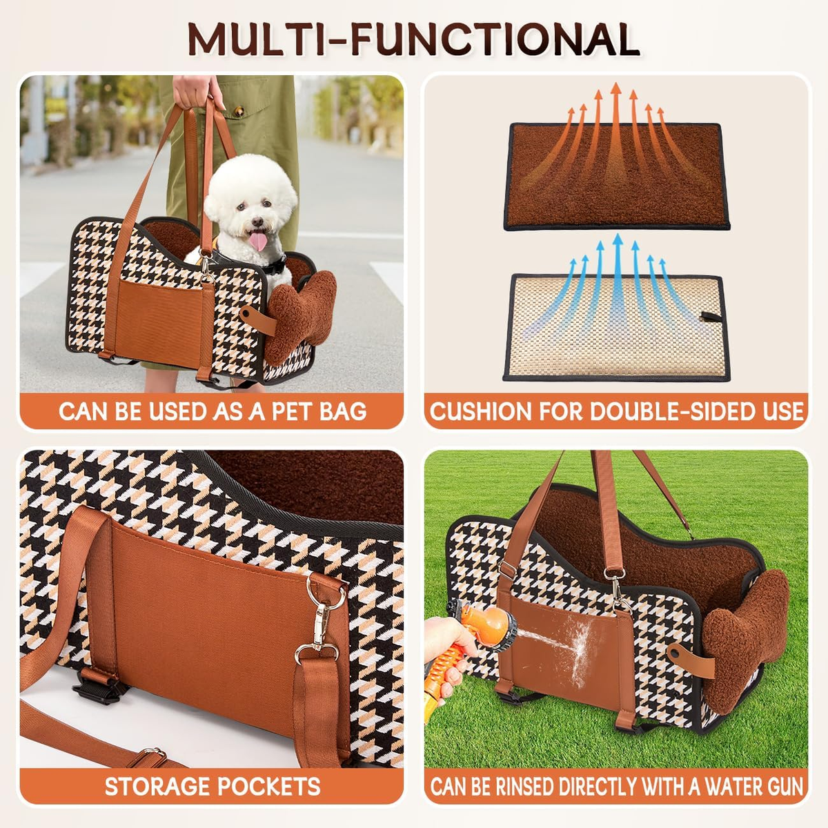 Center Console Dog Car Seat,Pet Puppy Car Seat,Middle Console Dog Armrest Booster Seat for Small Dogs