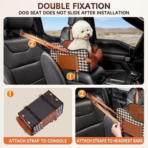 Center Console Dog Car Seat,Pet Puppy Car Seat,Middle Console Dog Armrest Booster Seat for Small Dogs
