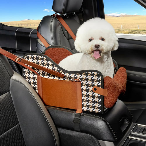 Center Console Dog Car Seat,Pet Puppy Car Seat,Middle Console Dog Armrest Booster Seat for Small Dogs